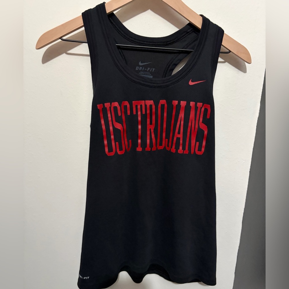 Nike Black Tank with Red USC TROJANS Graphics